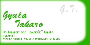 gyula takaro business card